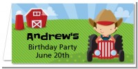 Farm Boy - Personalized Birthday Party Place Cards