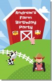 Farm Boy - Personalized Birthday Party Wall Art