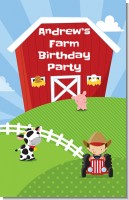 Farm Boy - Personalized Birthday Party Wall Art