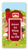 Farm Animals - Custom Rectangle Birthday Party Sticker/Labels