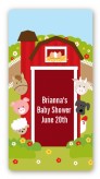 Farm Animals - Custom Rectangle Baby Shower Sticker/Labels