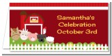 Farm Animals - Personalized Baby Shower Place Cards