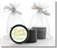 Faux Gold and Mint Stripes - Baby Shower Black Candle Tin Favors thumbnail