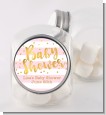 Faux Gold and Pink Stripes - Personalized Baby Shower Candy Jar thumbnail