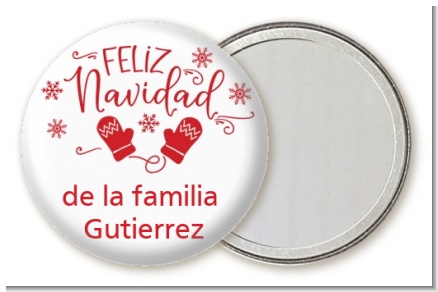 Feliz Navidad - Personalized Christmas Pocket Mirror Favors