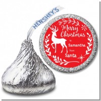Festive Antlers - Hershey Kiss Christmas Sticker Labels