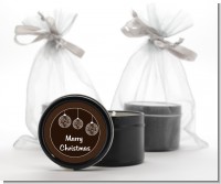 Festive Ornaments - Christmas Black Candle Tin Favors