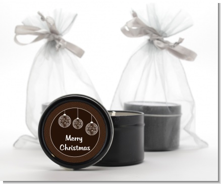 Festive Ornaments - Christmas Black Candle Tin Favors