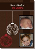 Festive Ornaments - Personalized Photo Christmas Cards