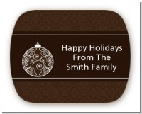 Festive Ornaments - Personalized Christmas Rounded Corner Stickers