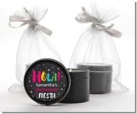 Fiesta - Bridal Shower Black Candle Tin Favors