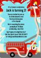 Fire Truck - Birthday Party Invitations thumbnail