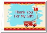 Fire Truck - Birthday Party Thank You Cards