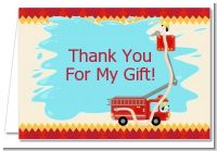 Fire Truck - Birthday Party Thank You Cards