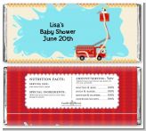 Fire Truck - Personalized Baby Shower Candy Bar Wrappers