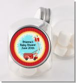 Fire Truck - Personalized Baby Shower Candy Jar
