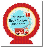Fire Truck - Personalized Baby Shower Centerpiece Stand