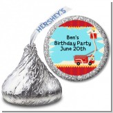 Fire Truck - Hershey Kiss Baby Shower Sticker Labels