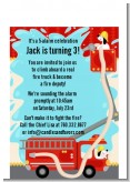 Fire Truck - Baby Shower Petite Invitations