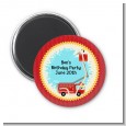 Fire Truck - Personalized Birthday Party Magnet Favors thumbnail