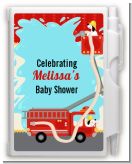 Fire Truck - Baby Shower Personalized Notebook Favor