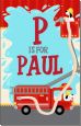 Fire Truck - Personalized Baby Shower Nursery Wall Art thumbnail