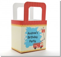 Fire Truck - Personalized Birthday Party Favor Boxes