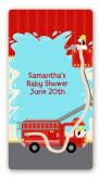 Fire Truck - Custom Rectangle Baby Shower Sticker/Labels