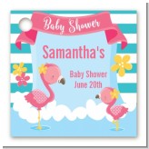 Flamingo - Personalized Baby Shower Card Stock Favor Tags