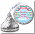 Flamingo - Hershey Kiss Baby Shower Sticker Labels thumbnail