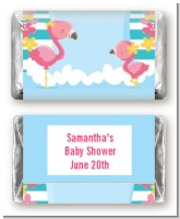 Flamingo - Personalized Baby Shower Mini Candy Bar Wrappers