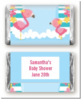 Flamingo - Personalized Baby Shower Mini Candy Bar Wrappers