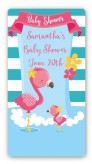 Flamingo - Custom Rectangle Baby Shower Sticker/Labels