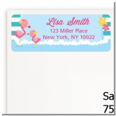 Flamingo - Baby Shower Return Address Labels