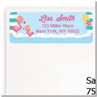 Flamingo - Baby Shower Return Address Labels