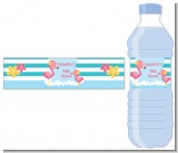 Flamingo - Personalized Baby Shower Water Bottle Labels