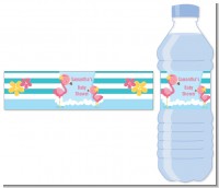 Flamingo - Personalized Baby Shower Water Bottle Labels