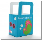 Flip Flops Girl Pool Party - Personalized Birthday Party Favor Boxes