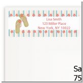 Flip Flops - Birthday Party Return Address Labels