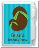 Flip Flops Boy Pool Party - Birthday Party Personalized Notebook Favor