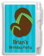 Flip Flops Boy Pool Party - Birthday Party Personalized Notebook Favor thumbnail