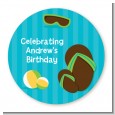 Flip Flops Boy Pool Party - Personalized Birthday Party Table Confetti thumbnail