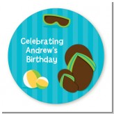 Flip Flops Boy Pool Party - Personalized Birthday Party Table Confetti