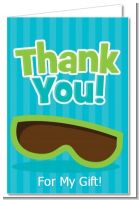 Flip Flops Boy Pool Party - Birthday Party Thank You Cards