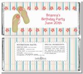 Flip Flops - Personalized Birthday Party Candy Bar Wrappers