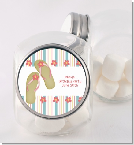 Flip Flops - Personalized Birthday Party Candy Jar
