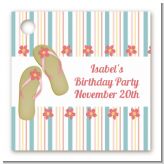 Flip Flops - Personalized Birthday Party Card Stock Favor Tags