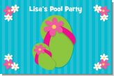 Flip Flops Girl Pool Party - Personalized Birthday Party Placemats