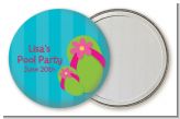 Flip Flops Girl Pool Party - Personalized Birthday Party Pocket Mirror Favors