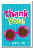 Flip Flops Girl Pool Party - Birthday Party Thank You Cards